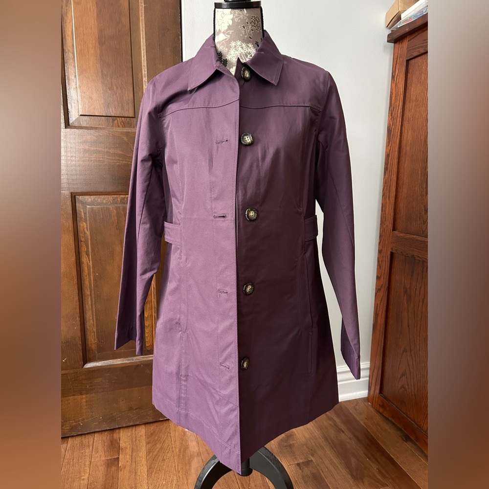 Eddie Bauer Women's Plum Trench Coat - Picture 2 of 4